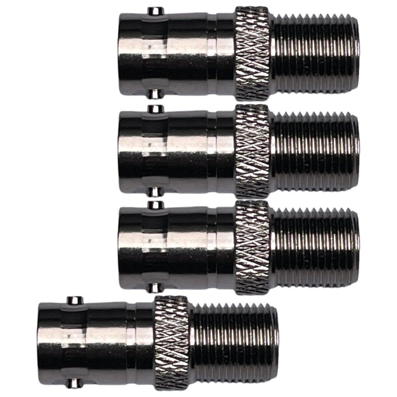 CESS BNC Female to F typeFemale CCTV Security Camera RF/Coaxial Adapter Connector (jcx) (4 Pack) - Image 3